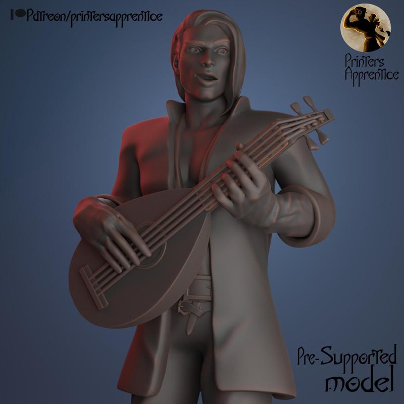 The Wandering Bard| Pre-supported mini 30mm |