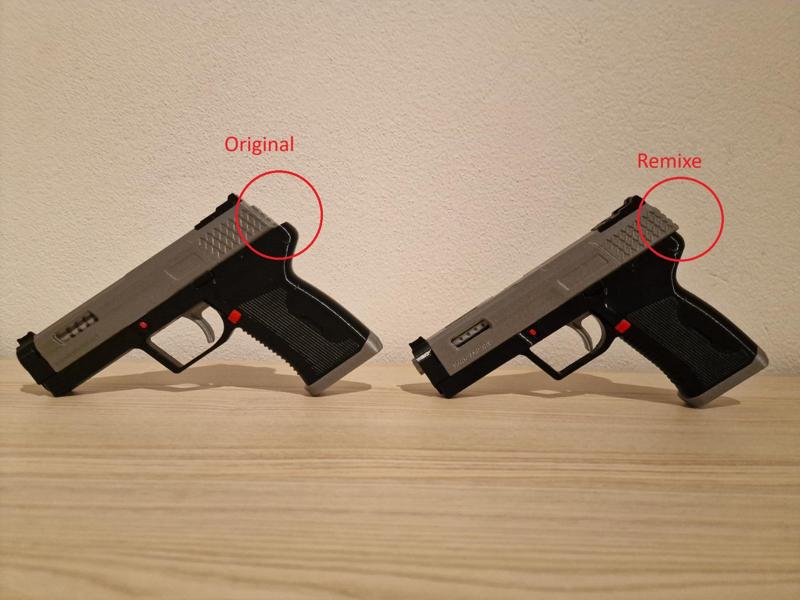 3DWORKBENCH 9mm Simple Concept Pistol Remix