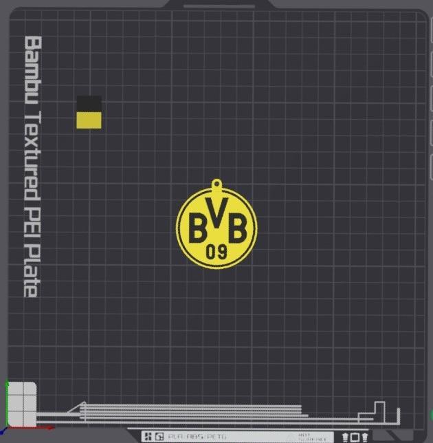 BVB 09 Keychain double sided