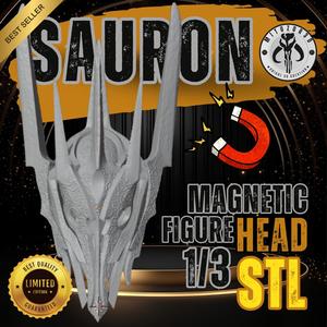 Sauron - Magnetic Figure Head | 3D Printable STL File | The Lord of the Rings Universe