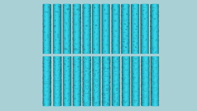 24 Texture Roll Branded Collection - Fondant Decoration Maker