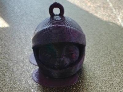 Panda with a helmet keychain