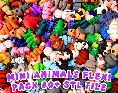 Mini Animals Flexi Pack Articulated 3D Print Fidget Toys