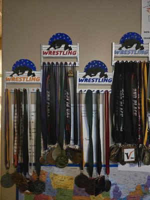 Wrestling Medal Hanger