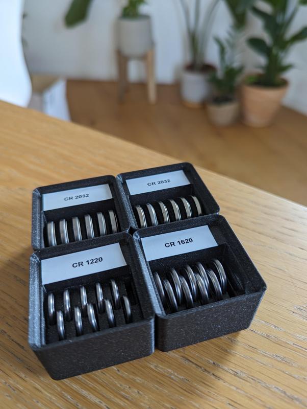 Gridfinity Refined - Coin Cell Battery Holders