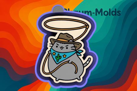 🐱🤠 Meowdy – The Western Cat Legend – Freshie, Ornament, Resin & Candle Mold
