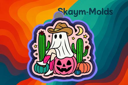 👻🤠 Cowgirl Ghostie – Freshie, Ornament, Resin & Candle Mold