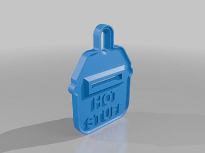 Hot Stuff Welder Mask Keychain Charm