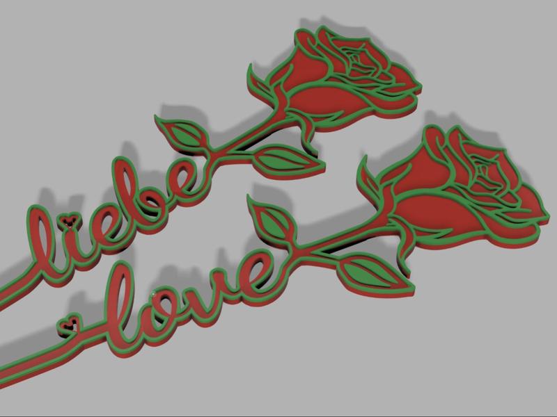 Dual color Rose with Love/Liebe text v1.4 - no AMS