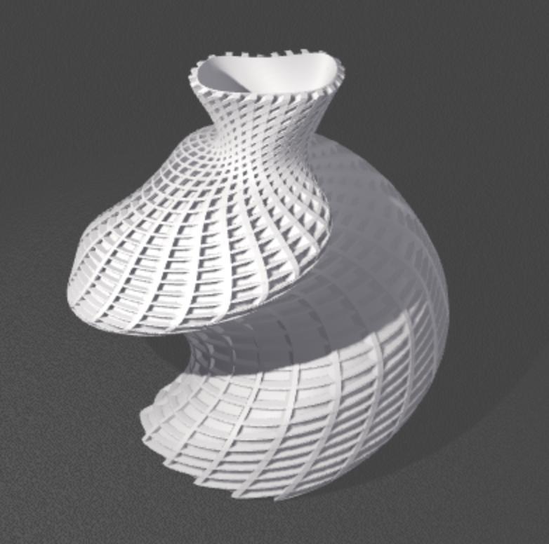 Stripped Abstract Vase