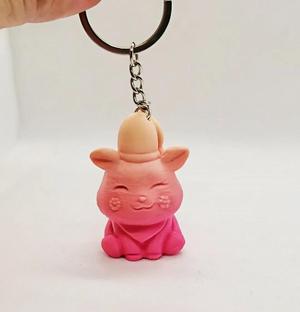 Christmas Kitten Keychain