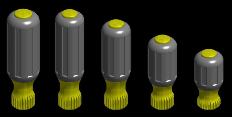 Parametric Klein-Style 2-Piece Screwdriver/Tool Handles (SCAD)