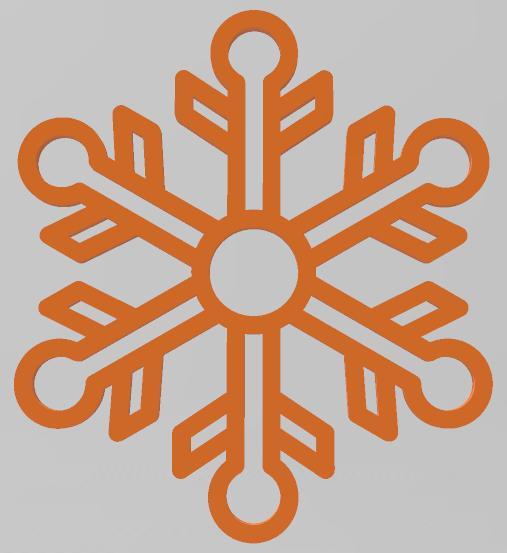 EASY TO PRINT, SNOWFLAKE, CHRISTMAS ORNAMENT 16, ORNAMENTS