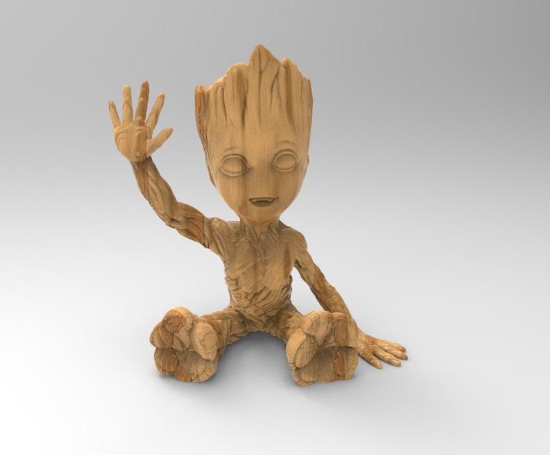 baby groot happy hollow