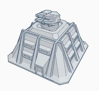 Quad Gun Turret Emplacement Mil034
