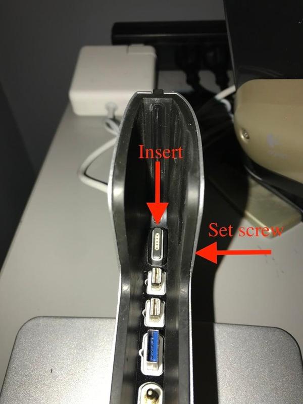 HengeDock/Brydge vertical dock magsafe power adapter for retina macbook pro