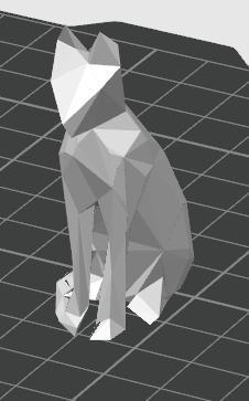Low-poly Sitting Cat