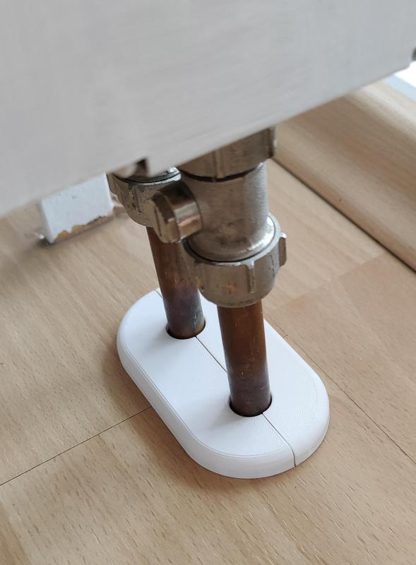 Heizkörper Doppelrosette/ Radiator double rosette - Version 3 Abdeckung Heizungsrohr/ Cover heating pipe