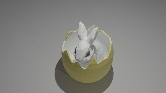 Low poly easter_rabbit