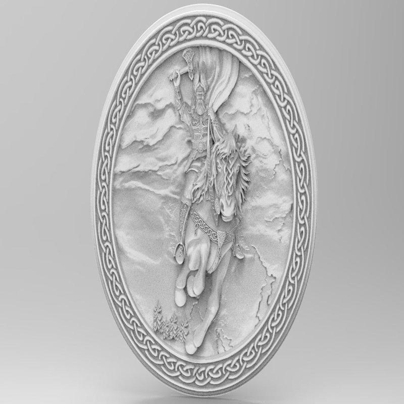 Perun (Odin) in plate (For CNC)