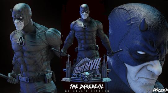 Wicked Marvel Daredevil Bust: Tested and ready for 3d printing