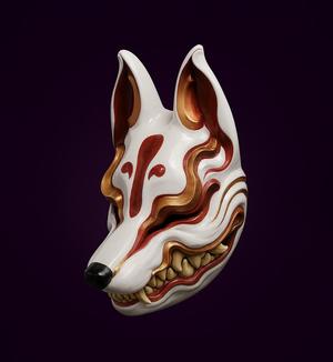 Kitsune Mask Japanese Kurayami Fox Spirit toy