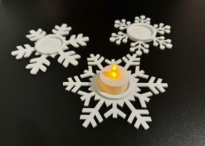 Snowflake Tealight Candle LED - Commercial rights