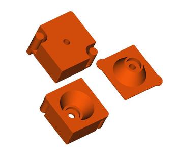 Lack Enclosure double door hinges / edges