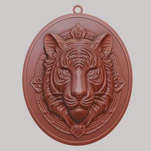 Tiger Animal Necklace Tiger Animal Pendant for CNC Router Laser & 3D Printer