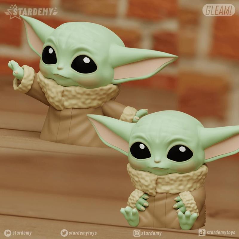 baby yoda grogu chibi no supports 2 models