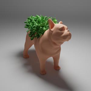 French Dog Planter