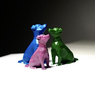 LOW POLY DOG PRINT-IN-PLACE