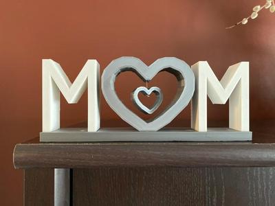 Mothers Day MOM heart piece