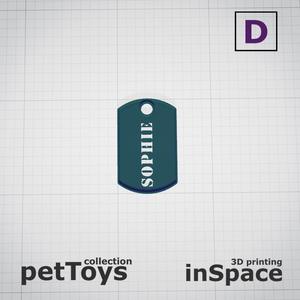 Pet - Dog - Tag - Sophie - Army - Customized -