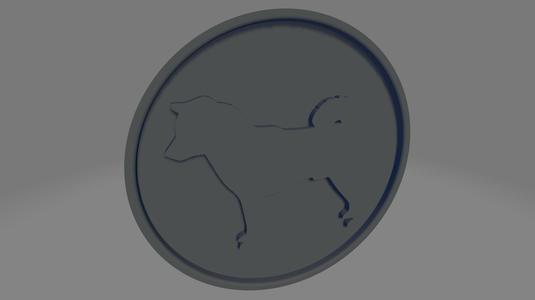 Shiba Inu Silhouette Coaster