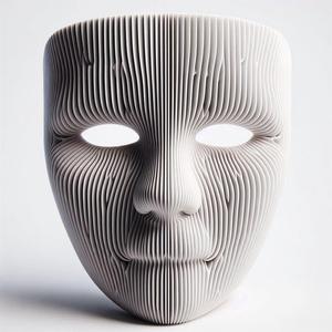 Modern Vertical Lines Face Mask 3D Print – New Fashion Style, Geometric Pattern, Reusable Decorative Mask