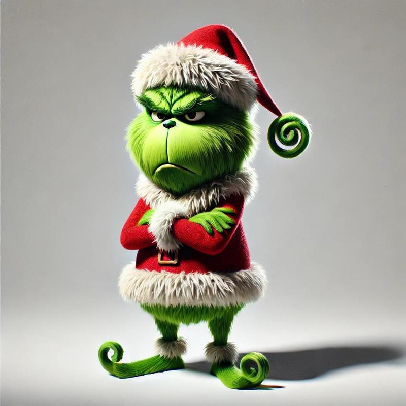 Angry Grinch Christmas 3D Model - Unique Festive Ornament