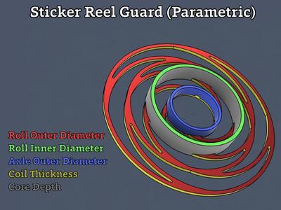 Sticker Reel Guard (Parametric)