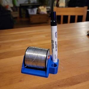 Solder spool and flux pen holder