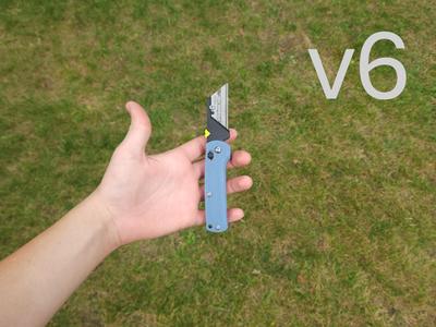 EDC Utility knife, folding with axis lock . v6