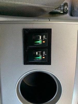 Seat heater switch panel adapter