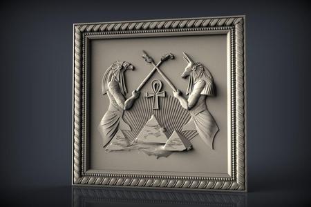 Horus osiris god egyptian cnc router art pyramid