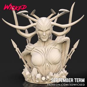 Wicked Marvel Hela Bust: STLs ready for printing