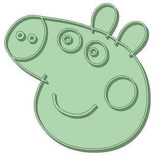 Peppa pig cookie cutter
