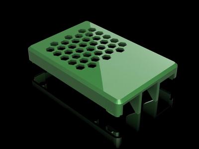 Pi-4 Hex Lid (compatible with POE+ Hat)