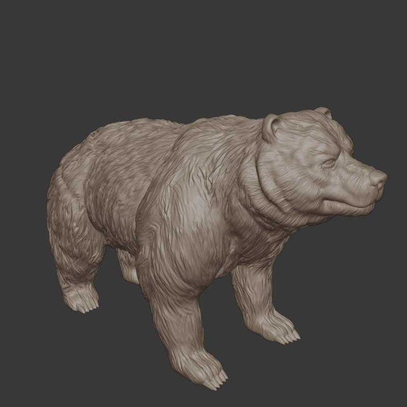 Realistic Bear 3D Model – Highly Detailed Wildlife Sculpture for 3D Printing