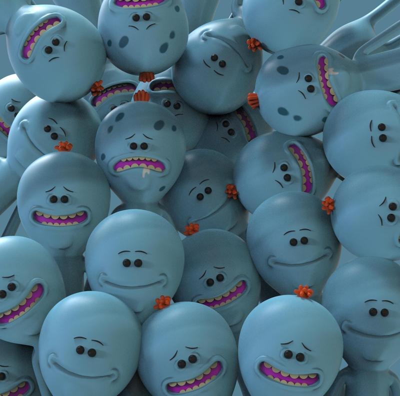 mr meesecks smiling