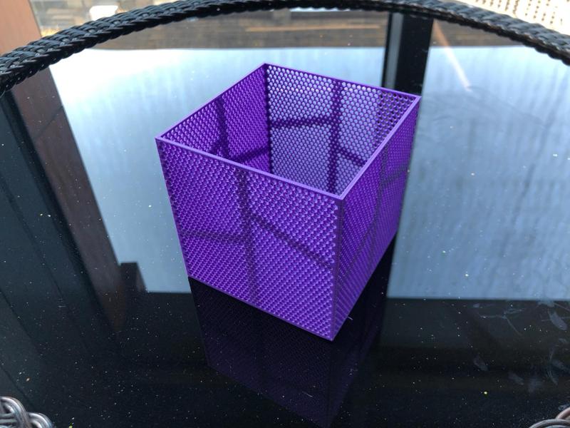 Hexagonal Hollow Storage Basket - 100mm - Bambu Logo