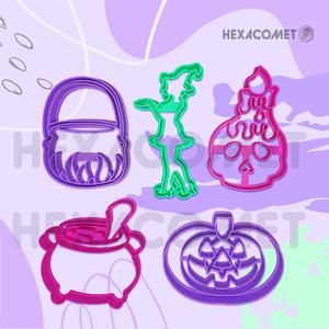 5 CUTTER COOKIE CUTTER COOKIE CUTTER HALLOWEEN COOKIE CUTTERS