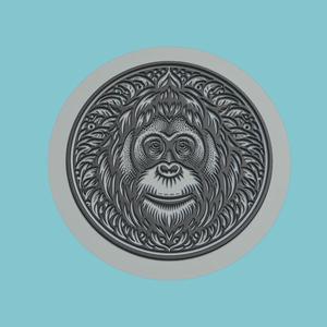 Orangutan Medallion Orangutan 3d Print Model